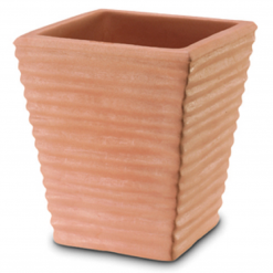 Vaso quadrato rigato cm.40 impruneta