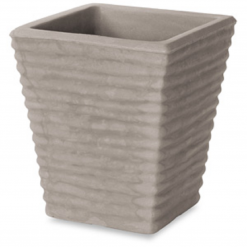 Vaso quadrato rigato cm.50 avana