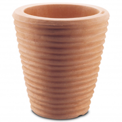 Vaso tondo rigato cm.55 impruneta
