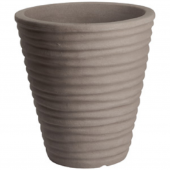 Vaso tondo rigato cm.30 avana