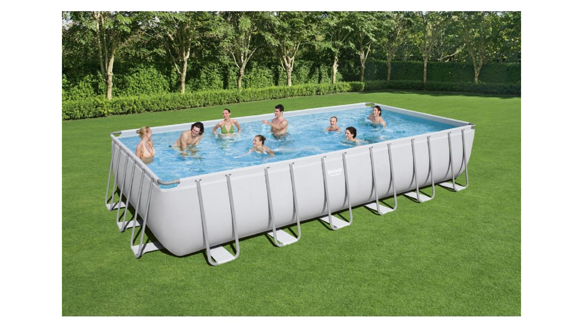 Piscina rettangolare con struttura e filtro a sabbia cm.732x366x132 Bestway