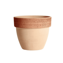 Vaso palladio graffiato in terracotta cm.16