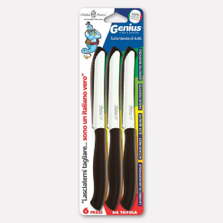 Coltelli inox manico verde pz.6 Genius Coltelleria Paolucci